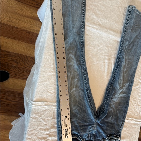 Miss Me Blue Boot Cut Jeans with Embellished Pockets - Picture 9 of 10